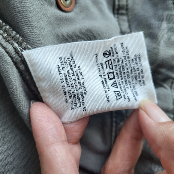 Anthologies Women High Rise stretch cropped flare Utility Pants Green Camo 28 - Picture 6 of 11